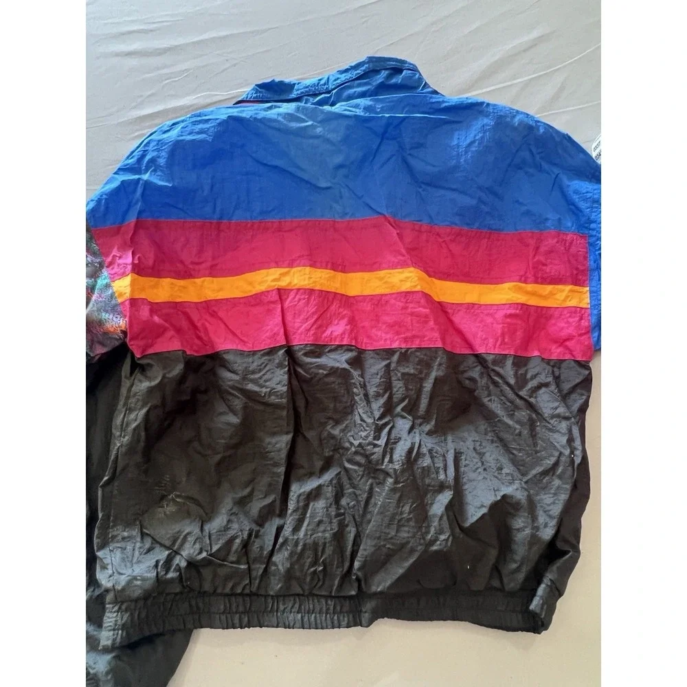 Vintage Chill Out Ruff Stuff Kids Jacket Sweat Black Purple Size‎ XL 18 Nylon
